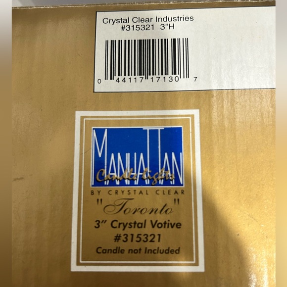 NIB Crystal Clear Votive 3” Candle Holder - Picture 4 of 5